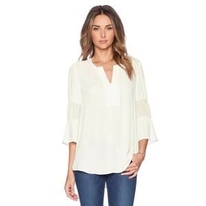 BCBGeneration Ivory Blouson 3/4 Sleeve Blouse Top
